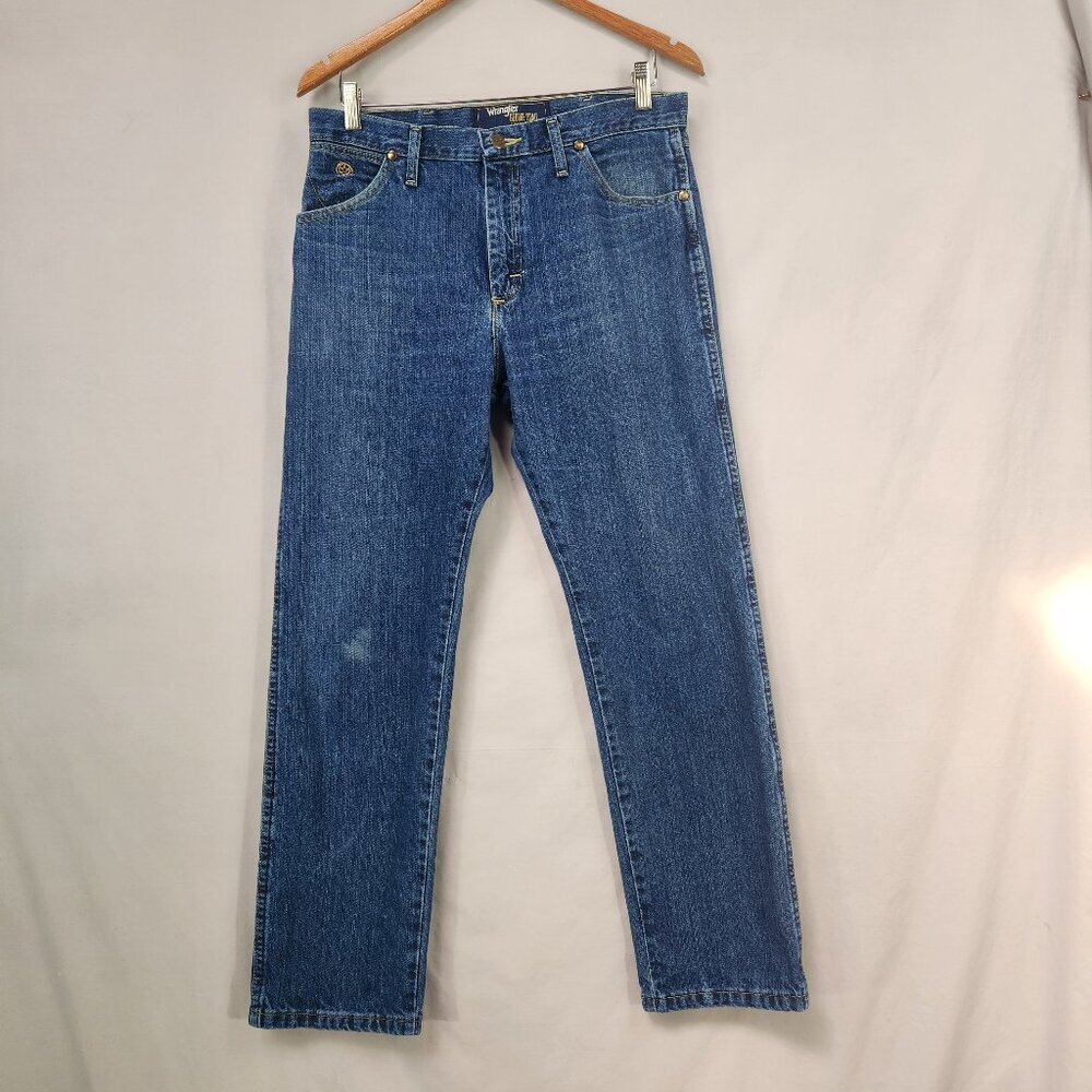 Wranglers Denim Jeans Mens 32x30 Blue George Strait Collection Western Cowboy